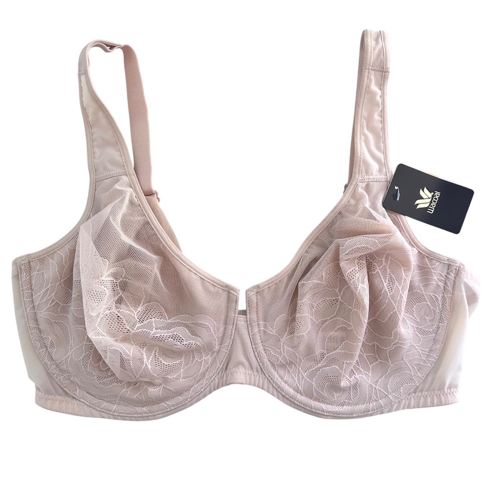 Wacoal Stark Beauty Underwire Bra Women 38DD Nude Lace Seamless NWT
